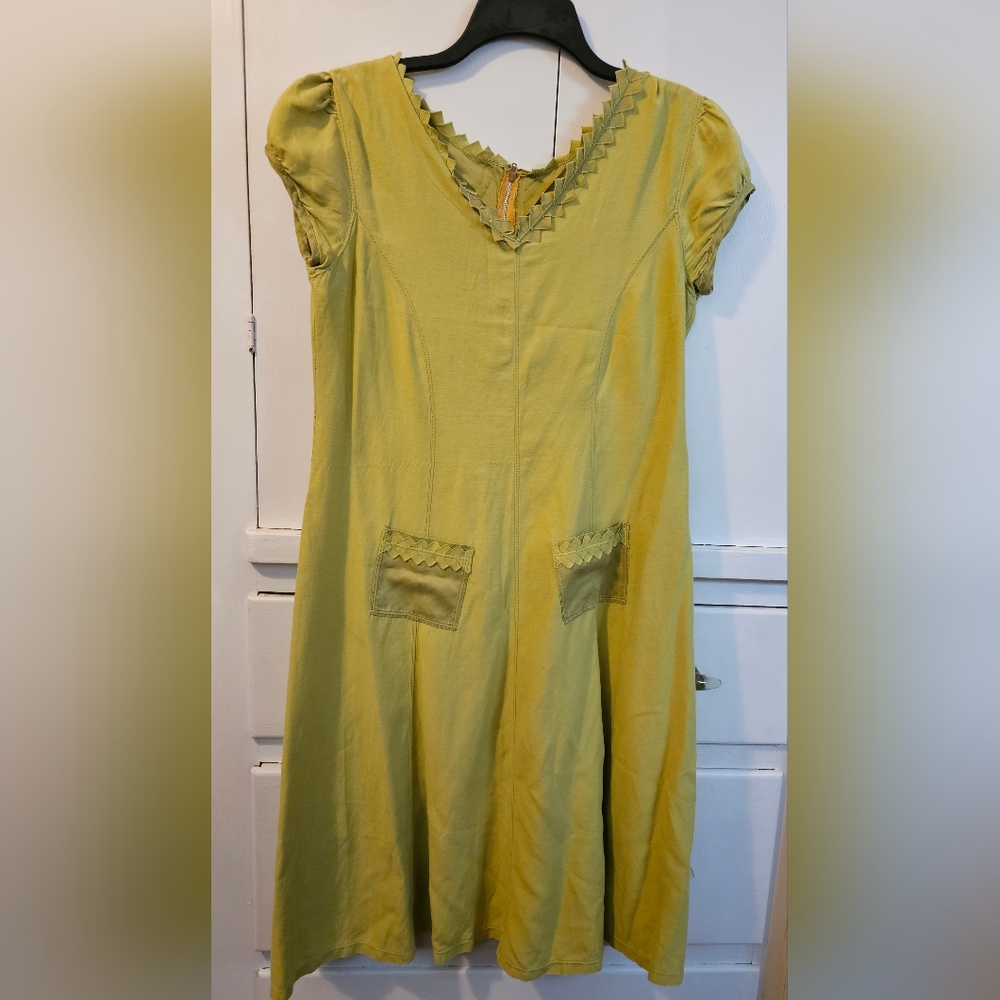 1940s Green Short Sleeve Day Dress